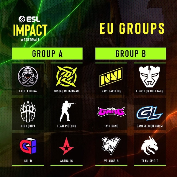 ESL Impact LeagueCounter-Strike 2NAVI JavelinsBIG EQUIPAGamerLegion Prismkyossasuns1deUkraine